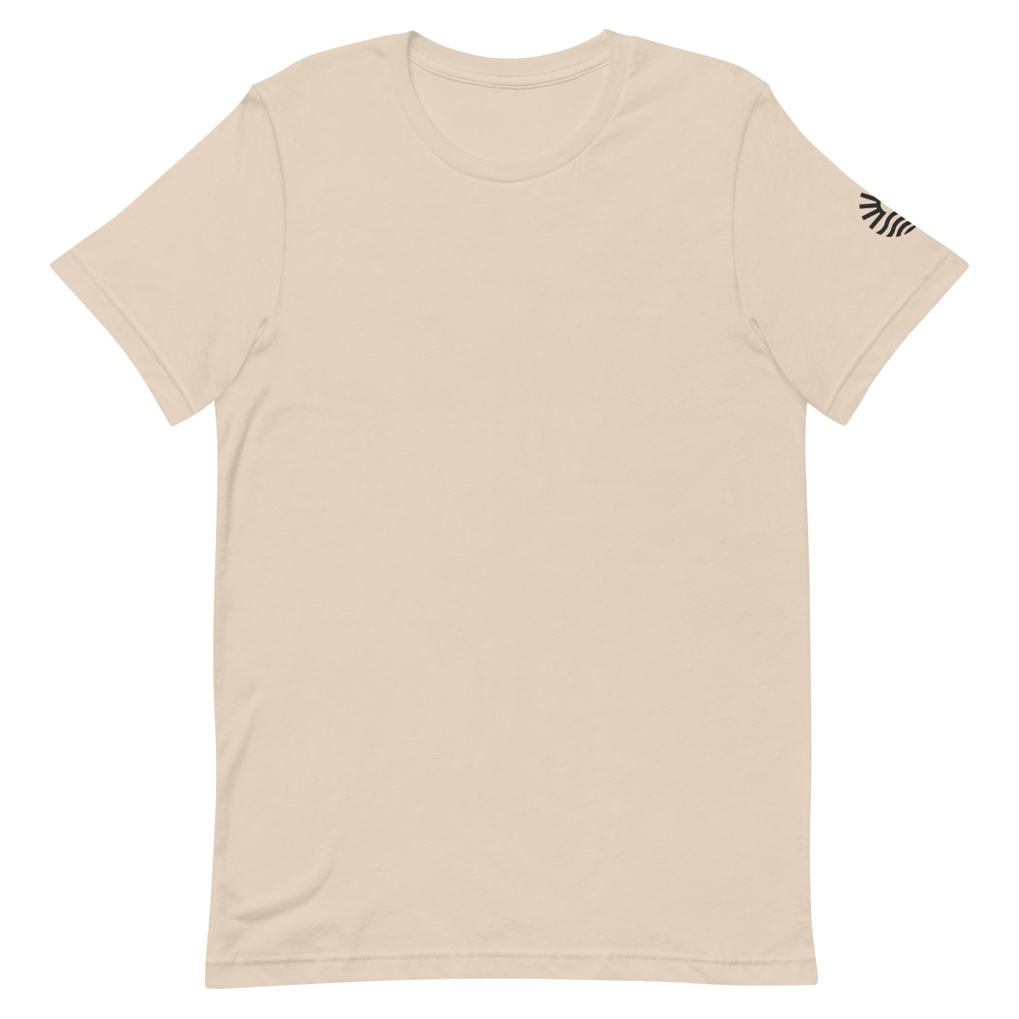 Alba tee, soft cream, front flat lay