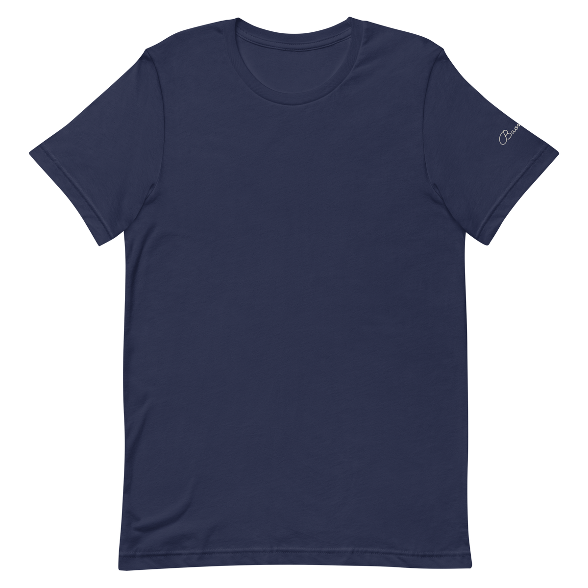 Alba tee, navy, front flat lay