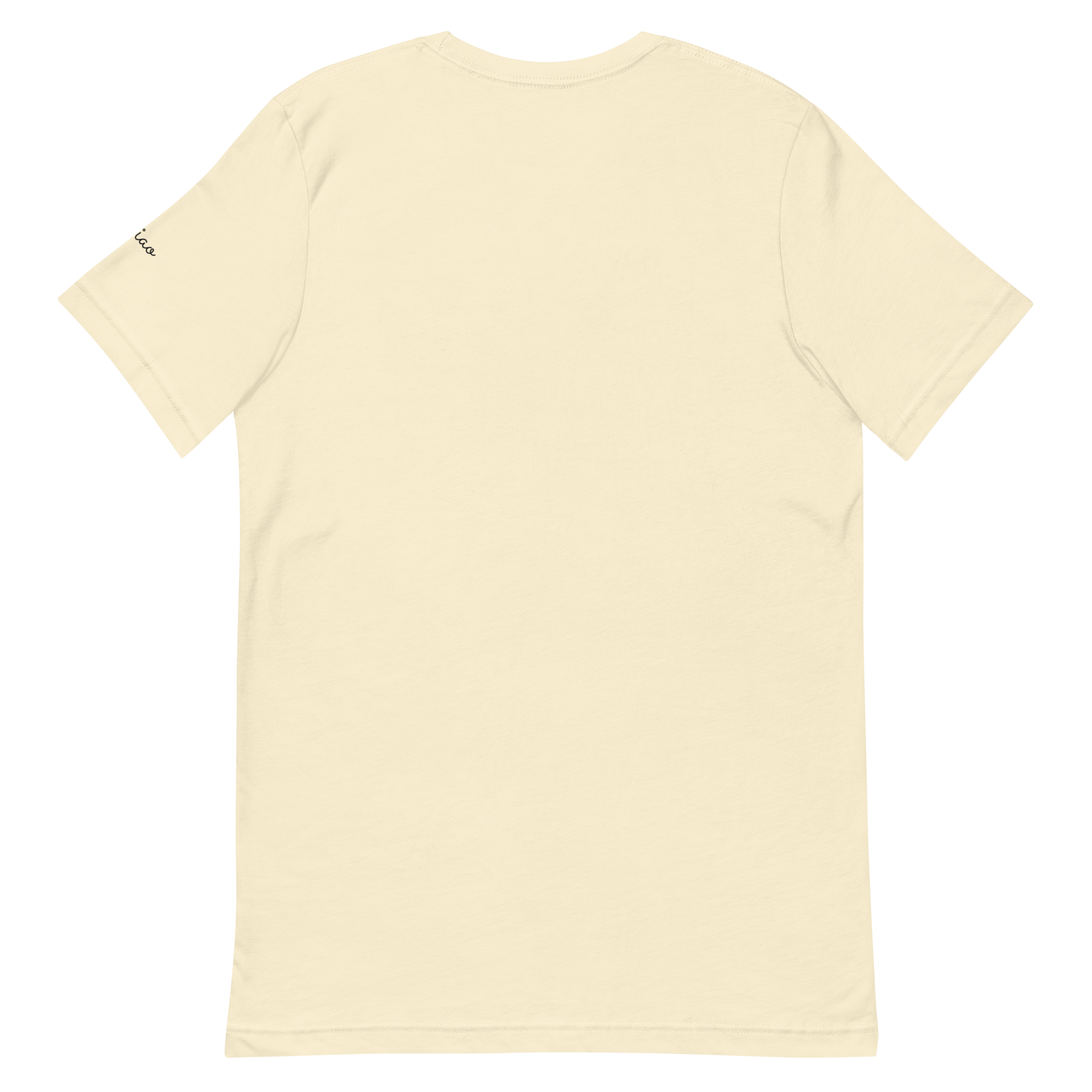 Ciao tee, natural, back flat lay