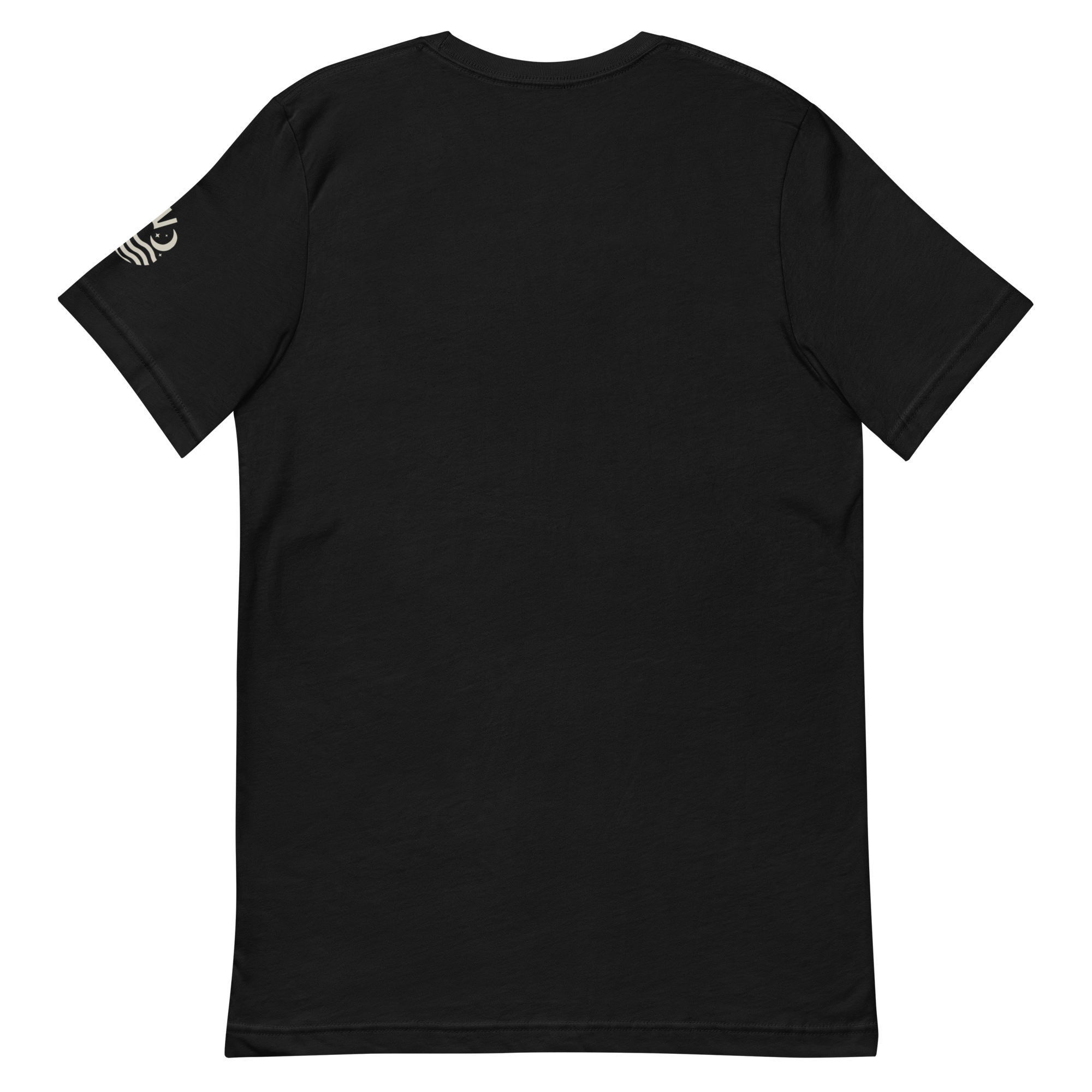 Fluent In Espresso tee, black, back flat lay