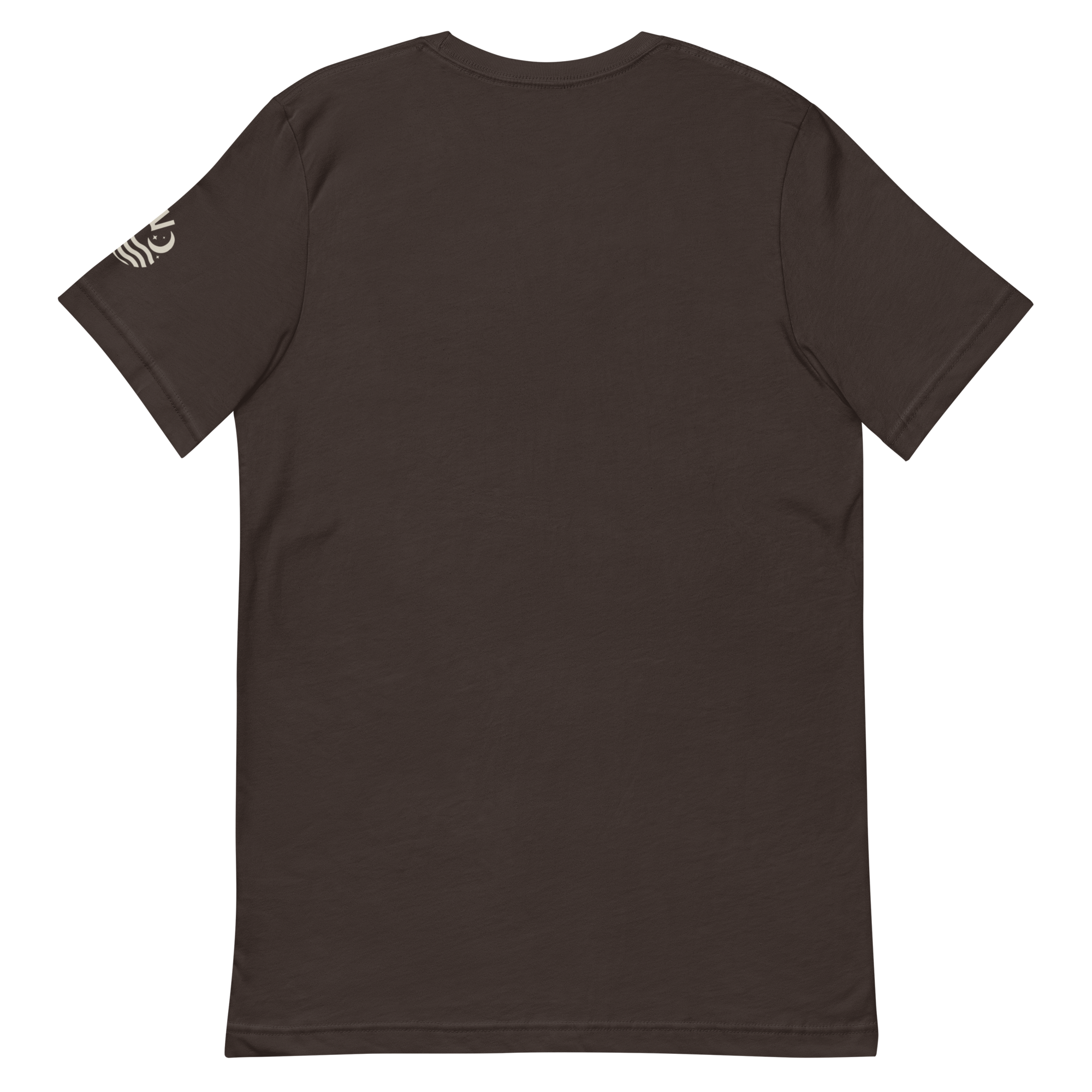 Fluent In Espresso tee, brown, back flat lay
