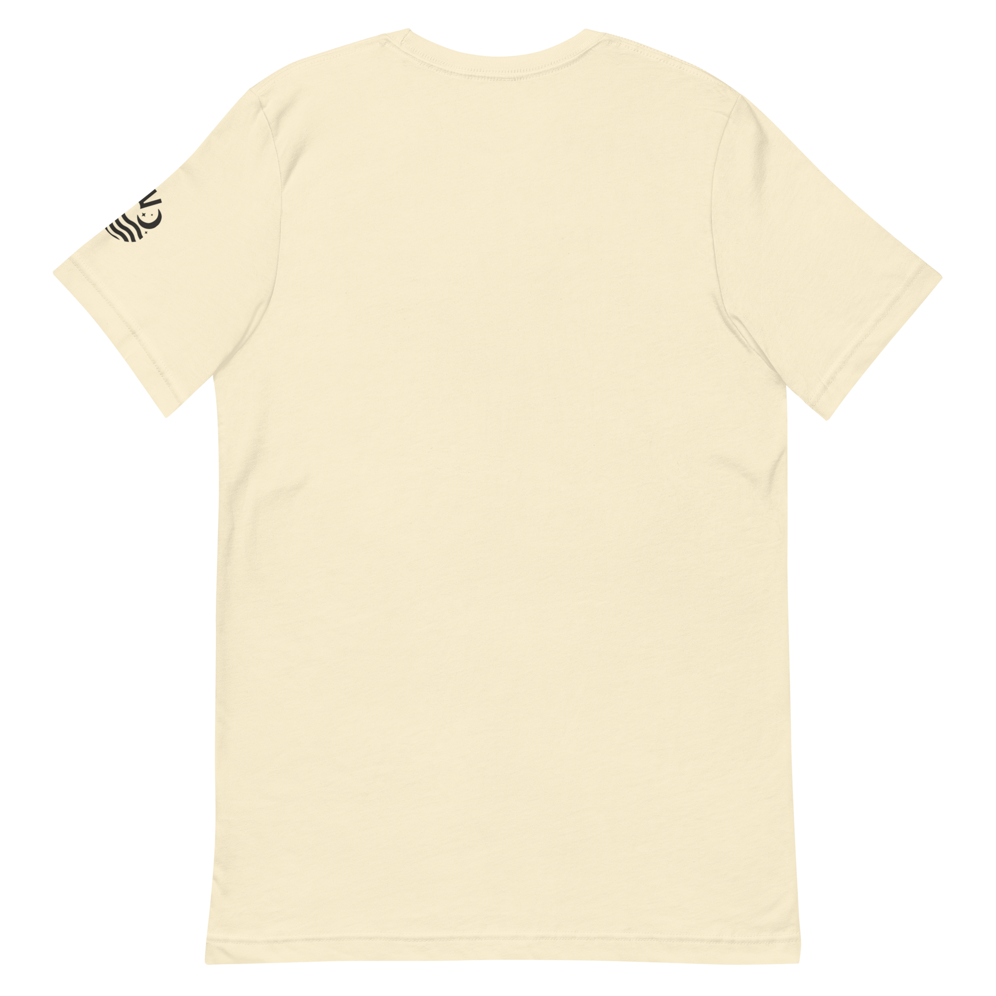 Mangia Mangia tee, natural, back flat lay