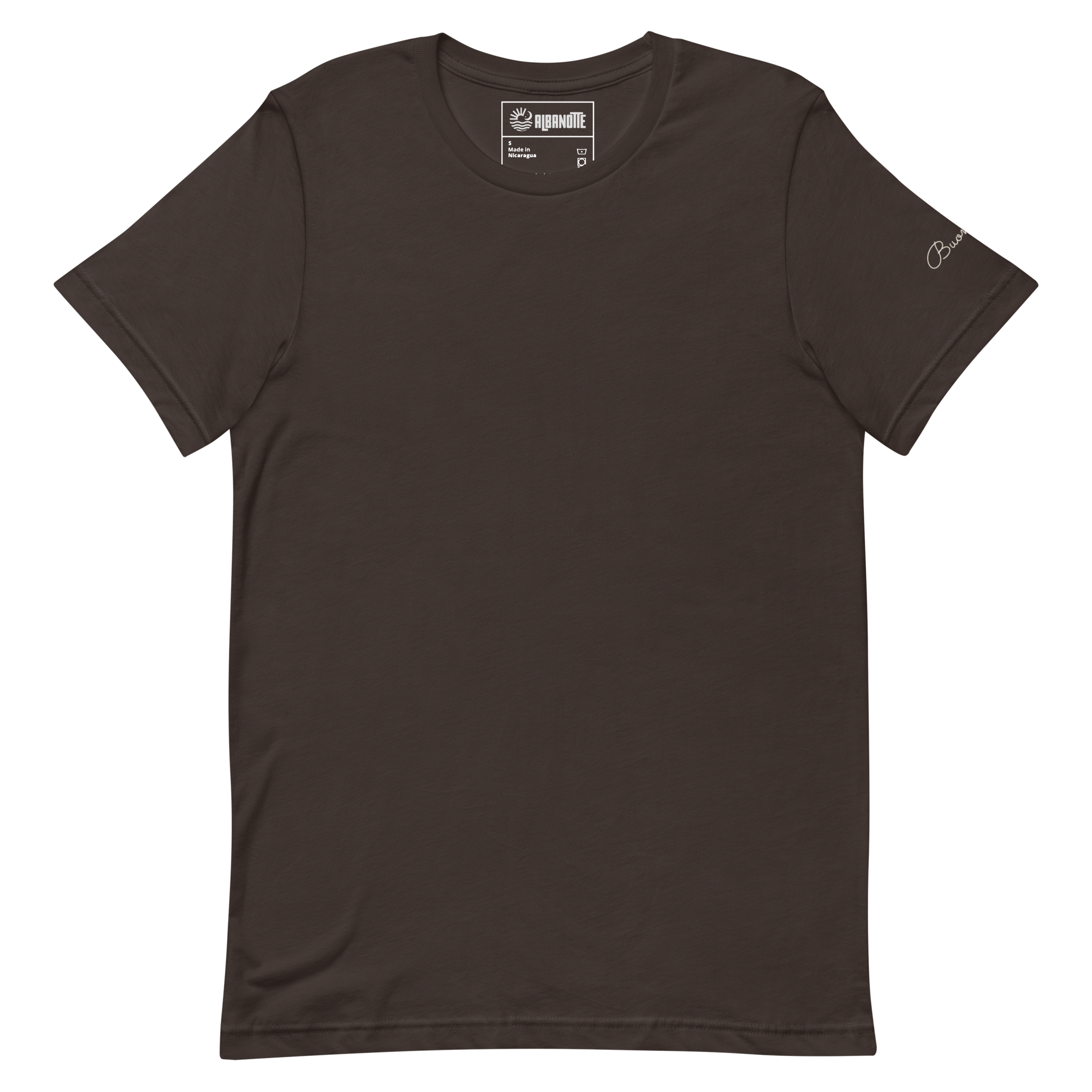 Midnight Espresso Club tee, brown, front flat lay