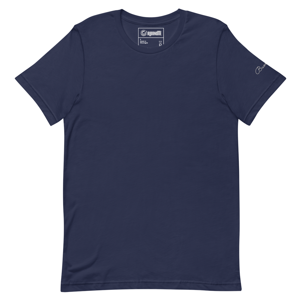 Midnight Espresso Club tee, navy, front flat lay