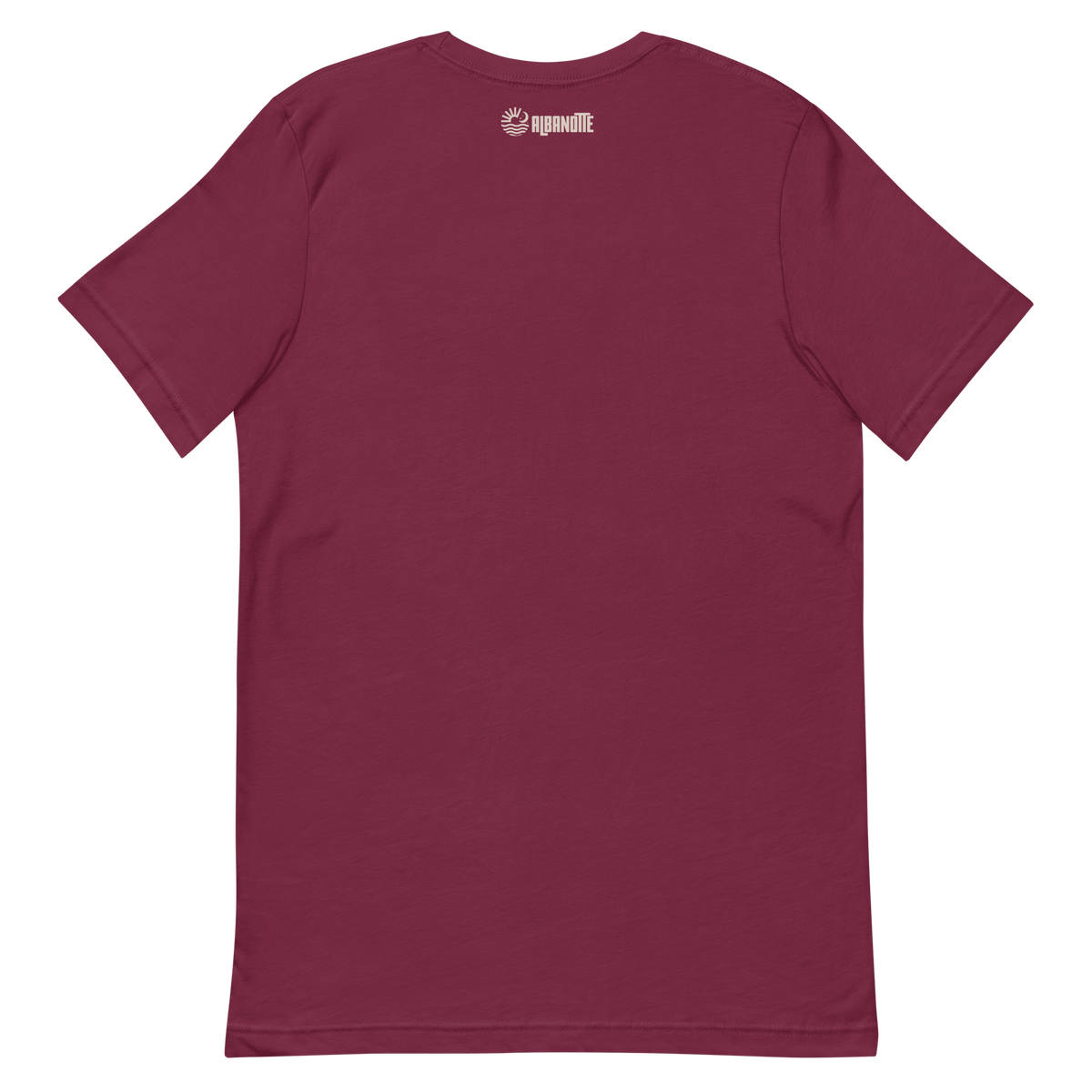 Nonna Was Right tee, maroon, back flat lay