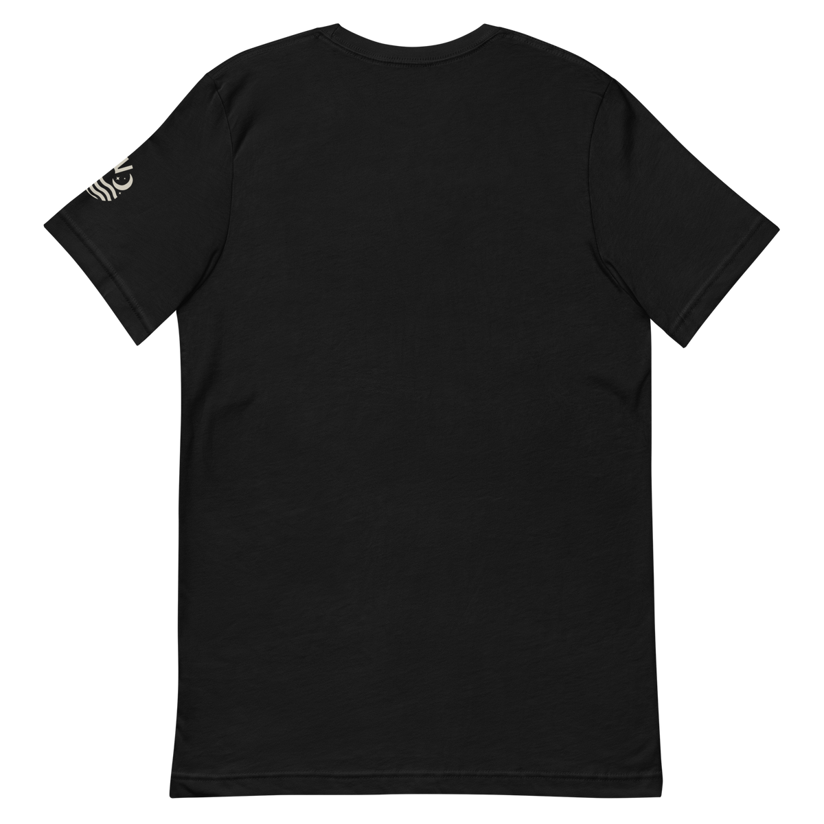 Mangia Mangia tee, black, back flat lay