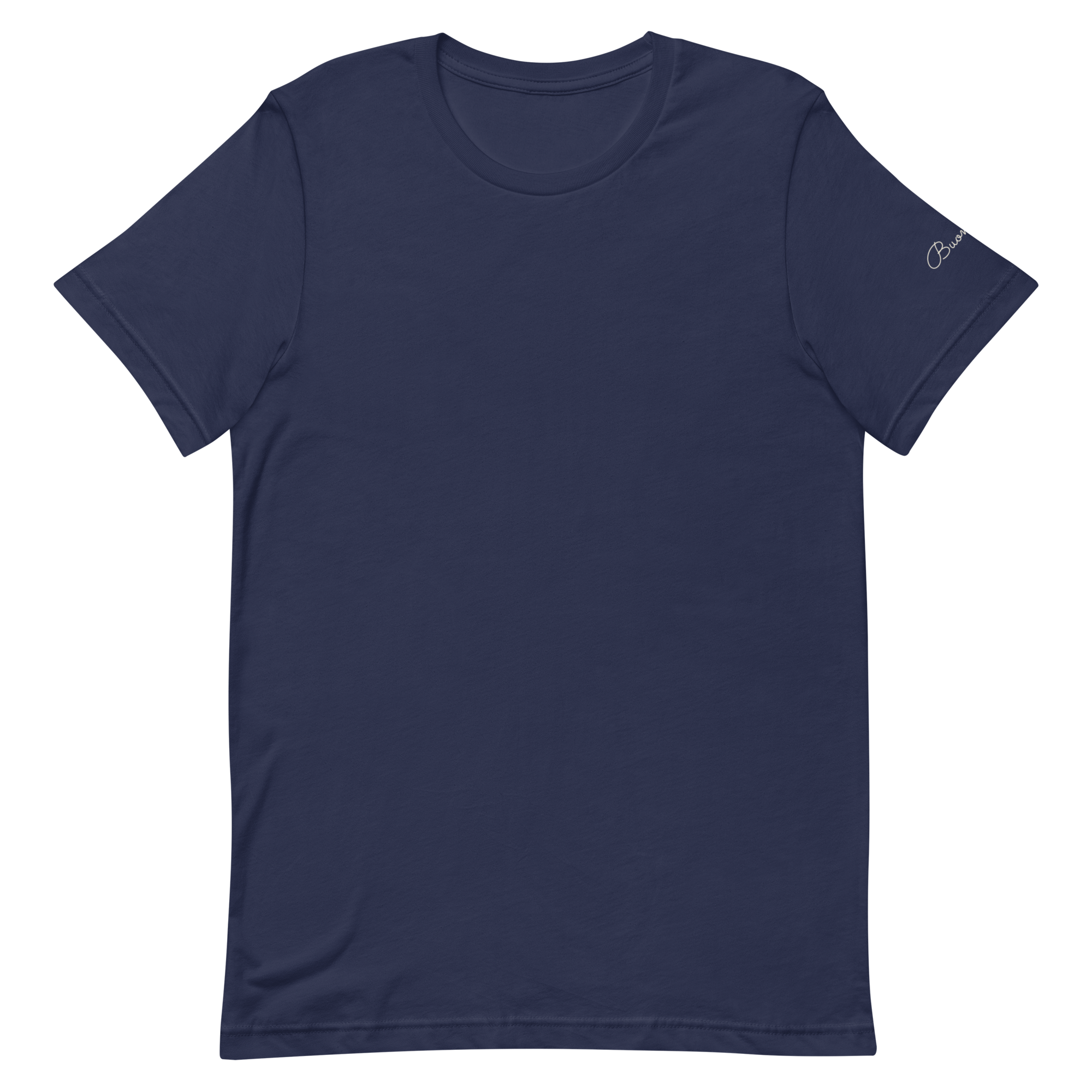 Alba tee, navy, front flat lay