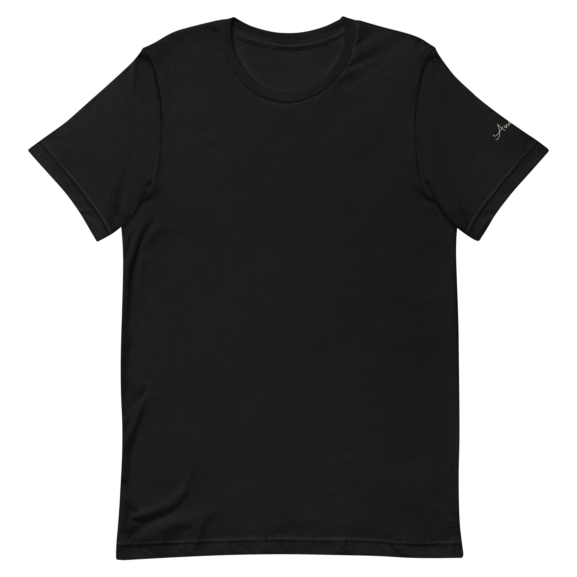 Andiamo tee, black, front flat lay