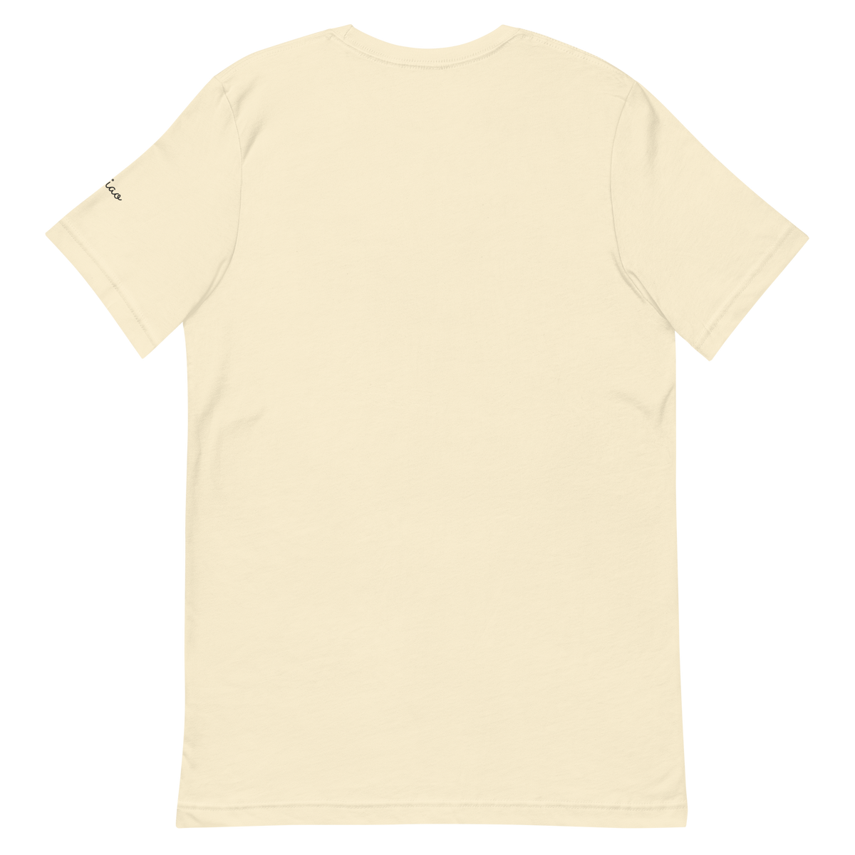 Ciao tee, natural, back flat lay