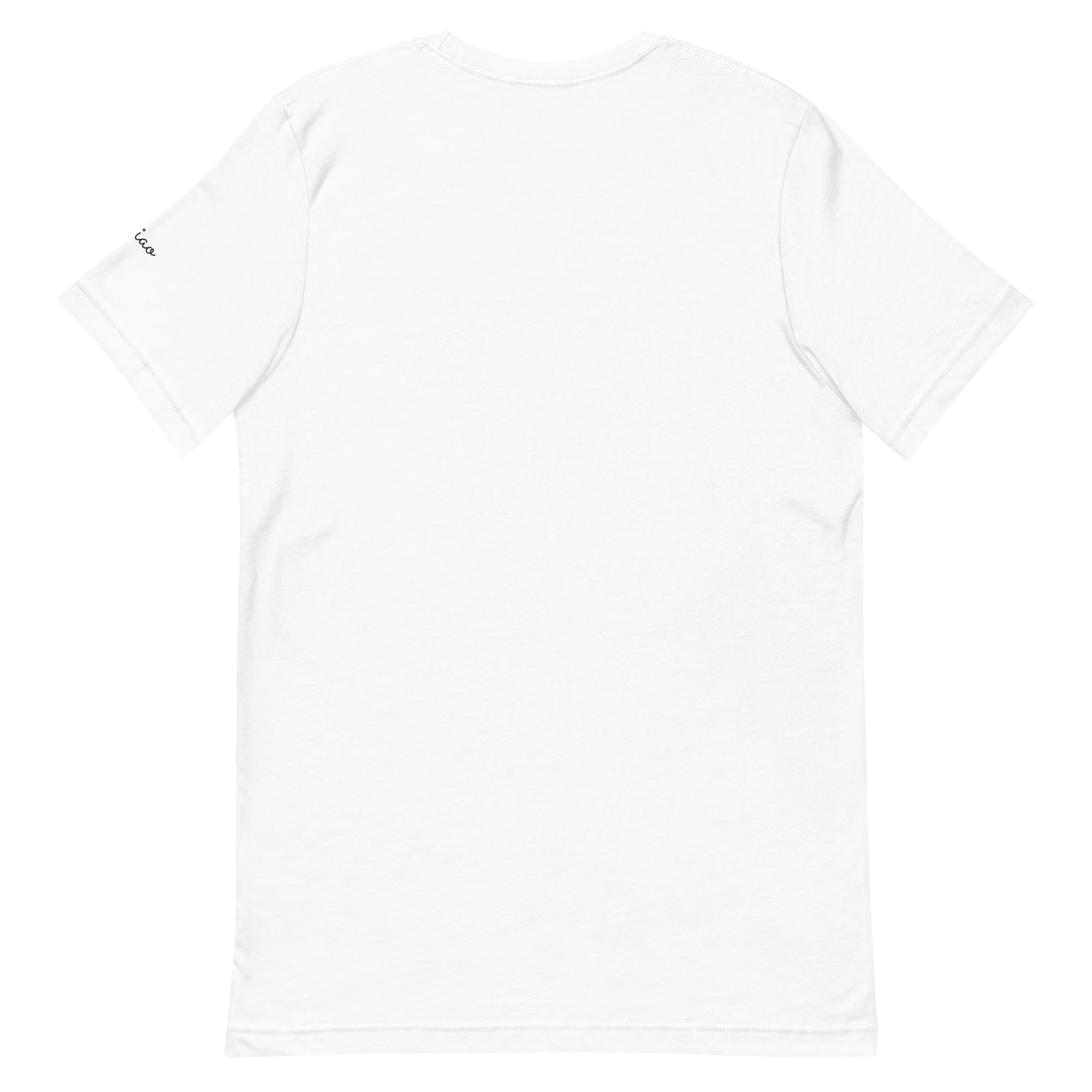 Ciao tee, white, back flat lay