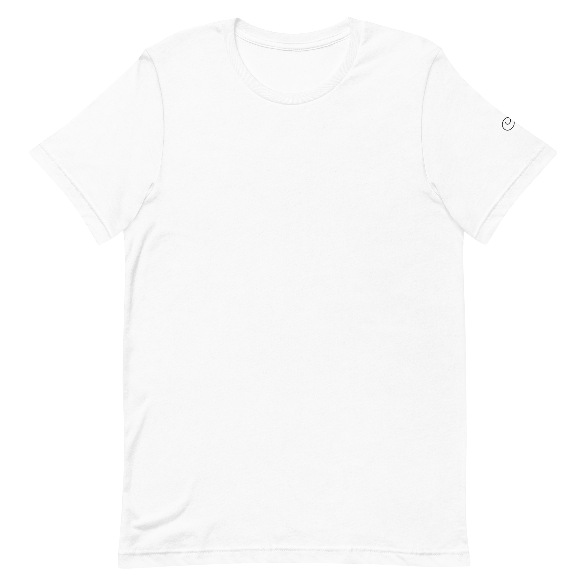 Ciao tee, white, front flat lay