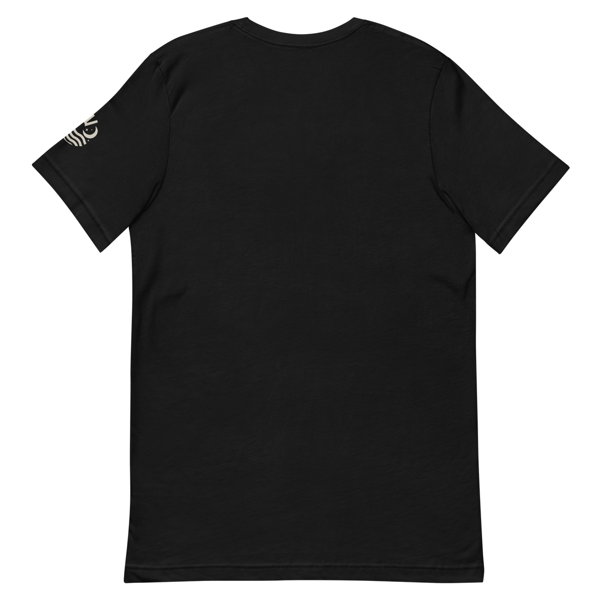 Fluent In Espresso tee, black, back flat lay