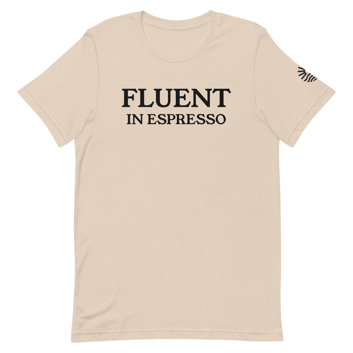 Fluent In Espresso Tee — Soft Cream