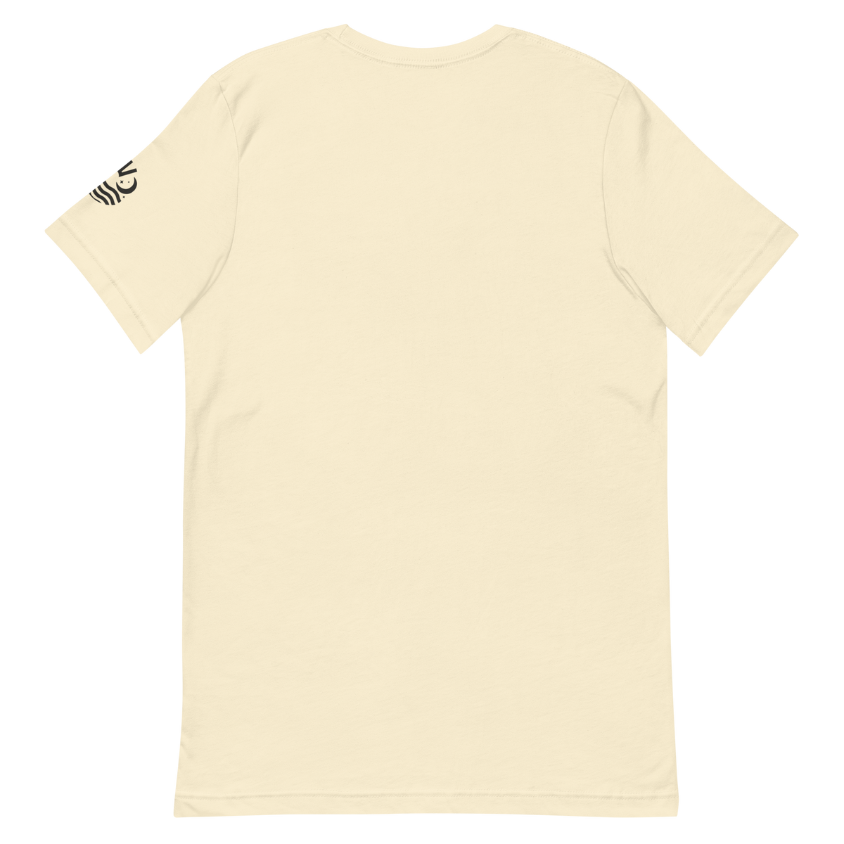 Mangia Mangia tee, natural, back flat lay