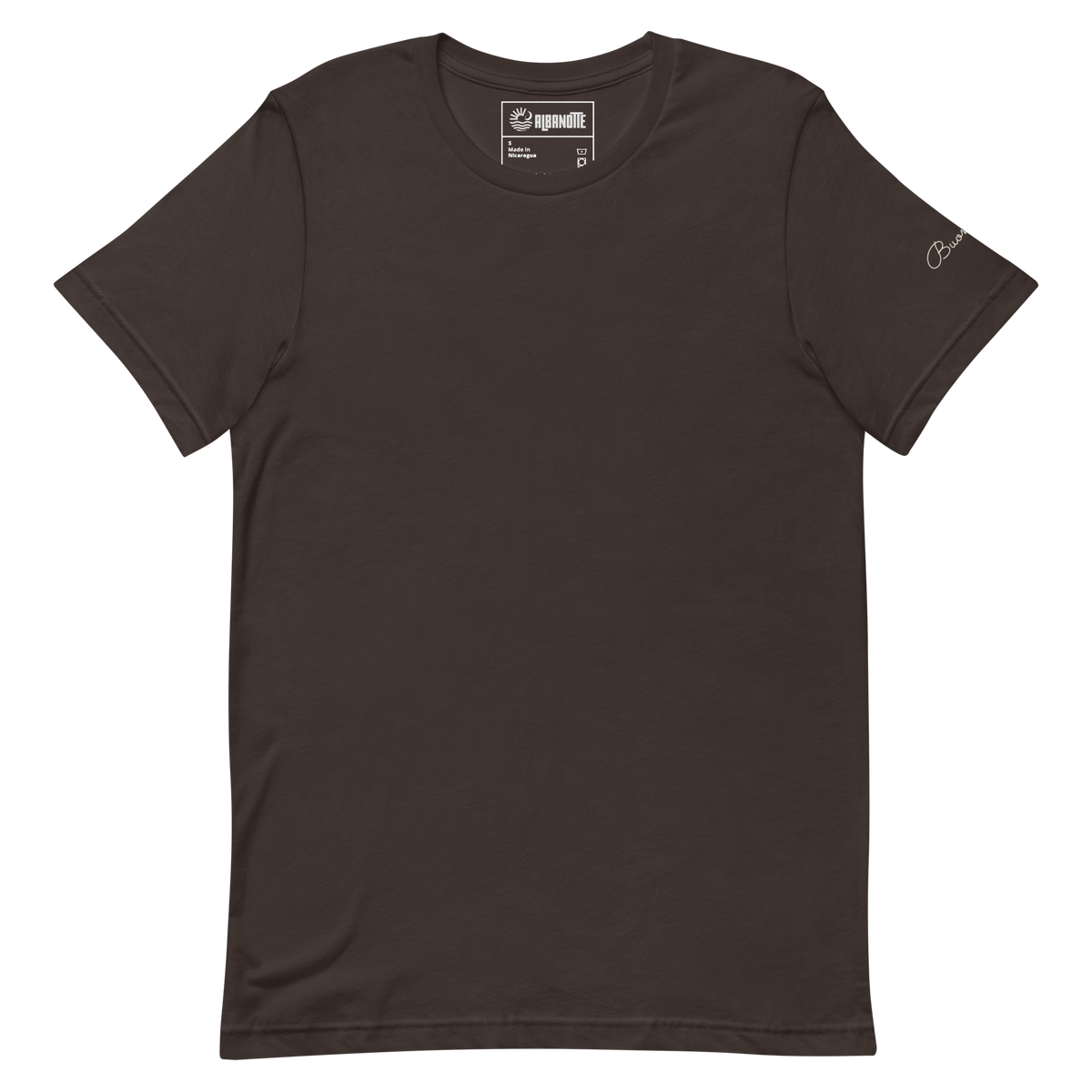 Midnight Espresso Club tee, brown, front flat lay