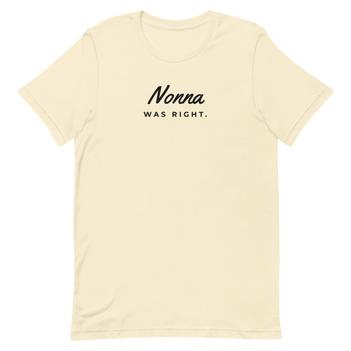 Nonna Was Right Tee — Natural
