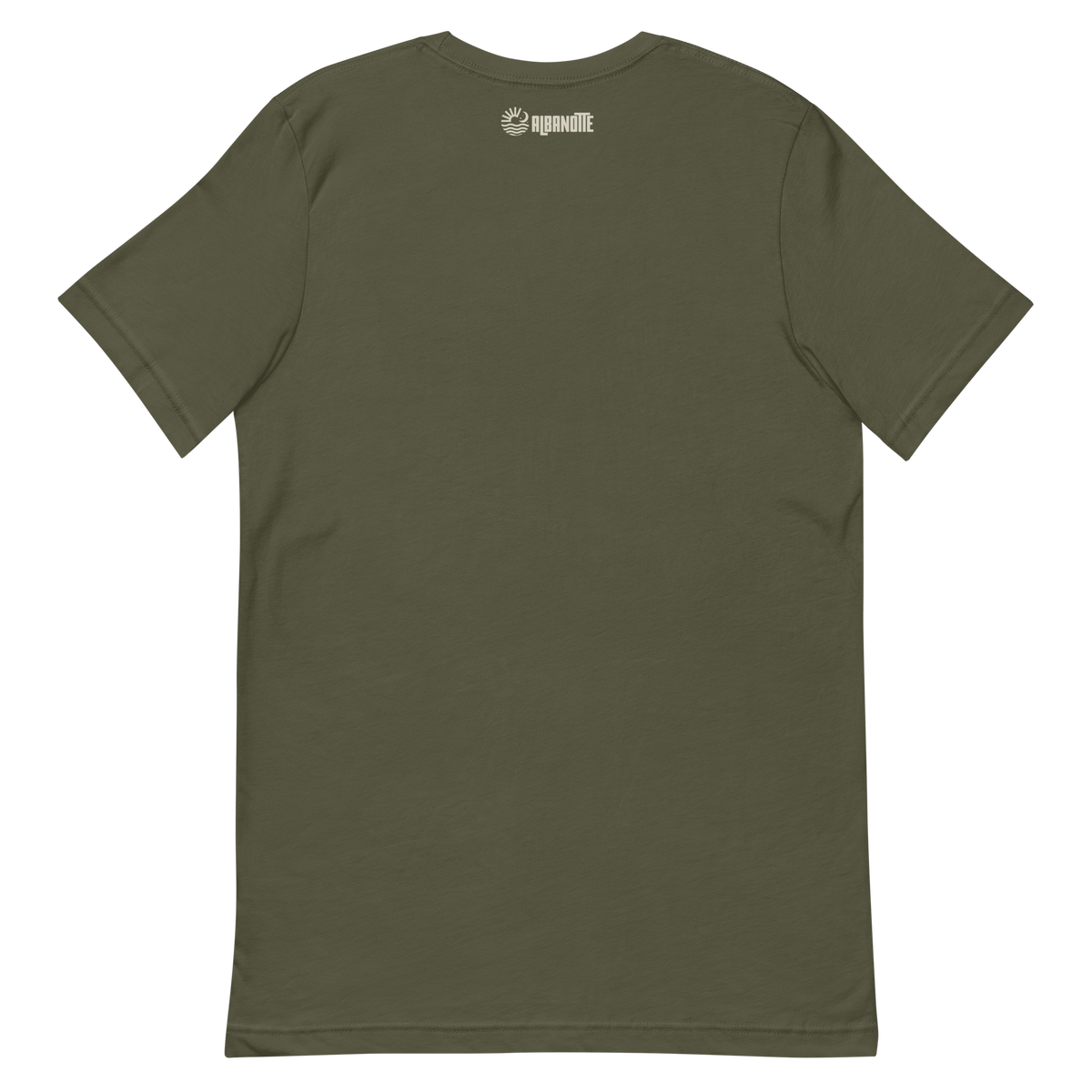 Piano Piano tee, military green, back flat lay