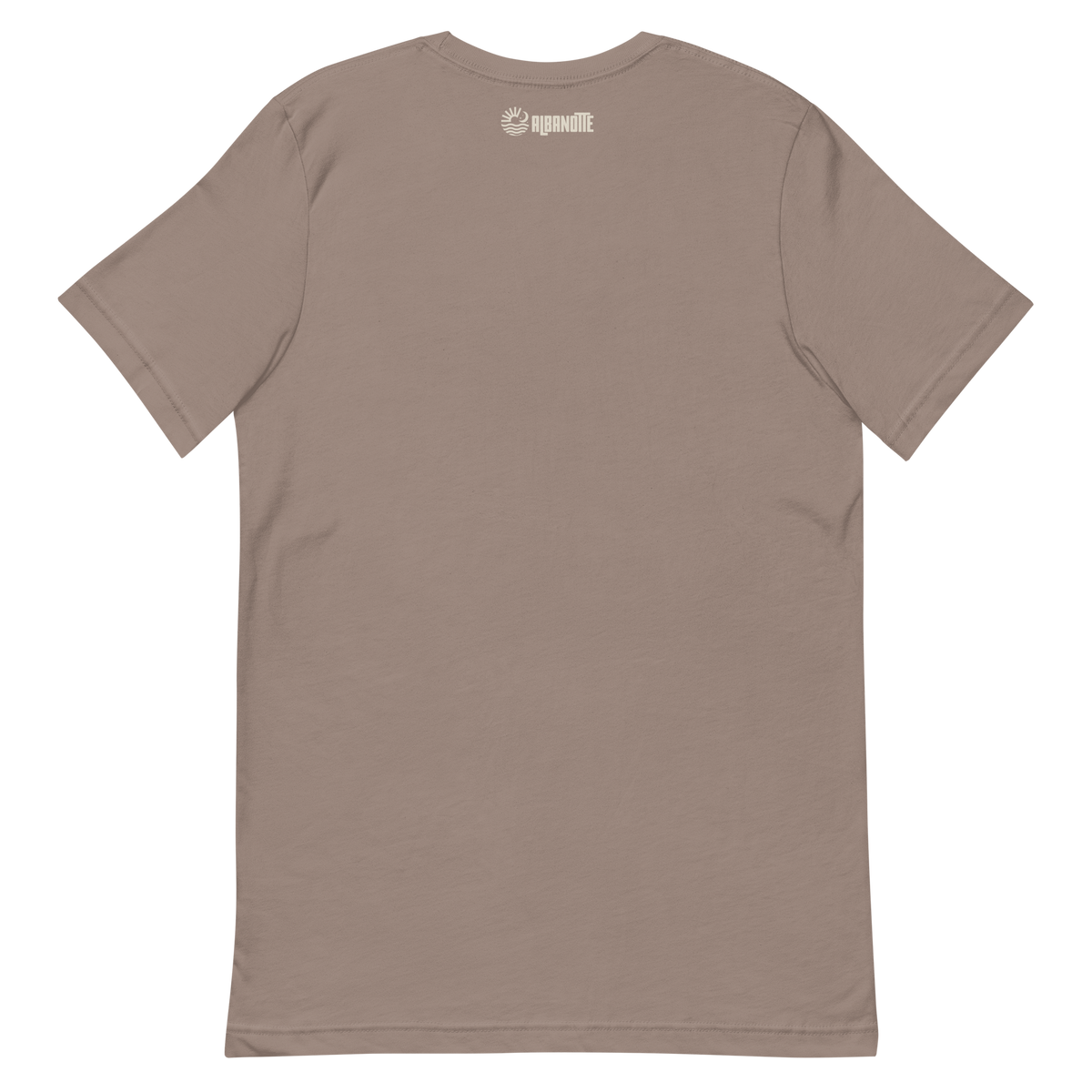 Tramonto tee, pebble, back flat lay
